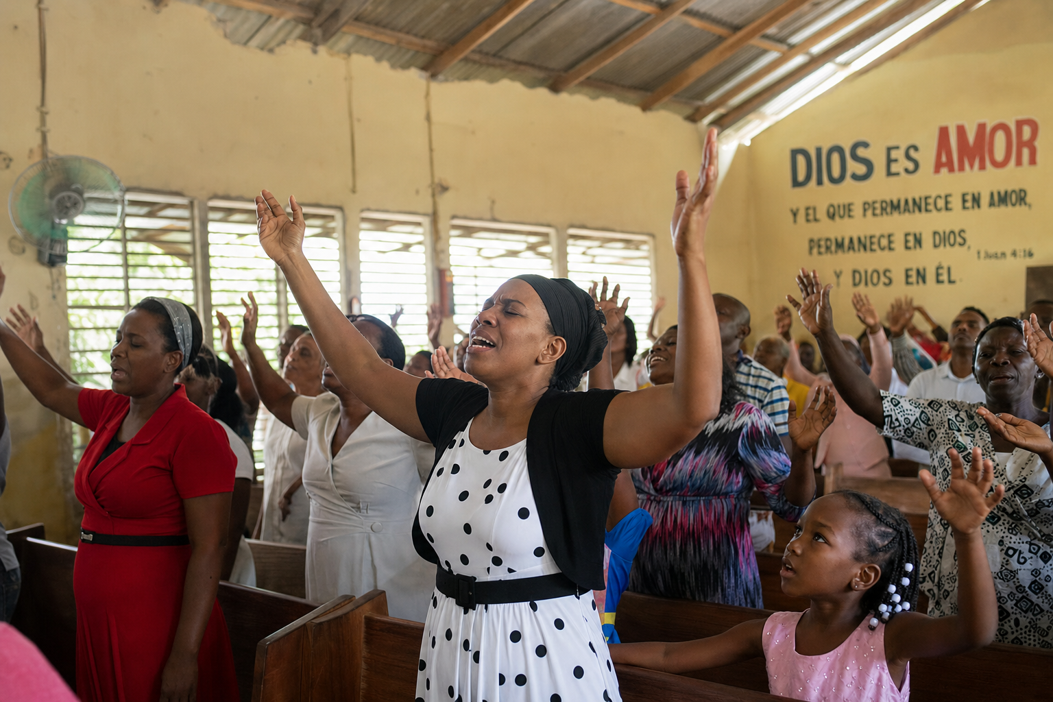 Hands lifted in gratitude at sunrise